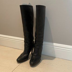 MaxMara black high heel boots size EU 36.5